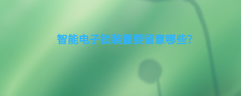 智能电子锁